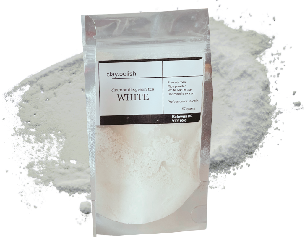White botanical clay exfoliant mask 227 grams